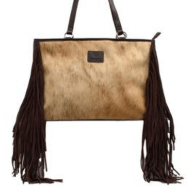 Cow Hair Leather Fringe Purse