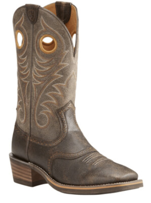 Ariat Men's Heritage Rough Stock Boots - Brooklyn Brown Ashes