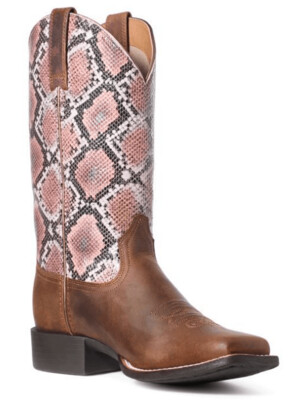 Ariat Women's Round Up Boots - Snake Print