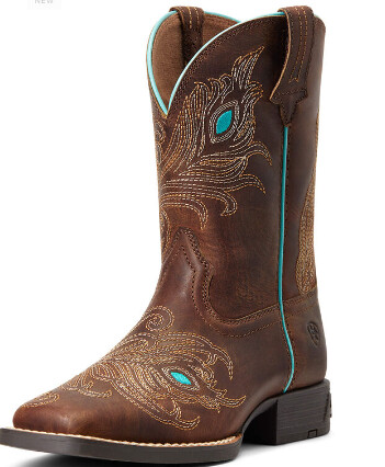 Ariat Kid's Bright Eyes II Western Boots - Hat Box Brown