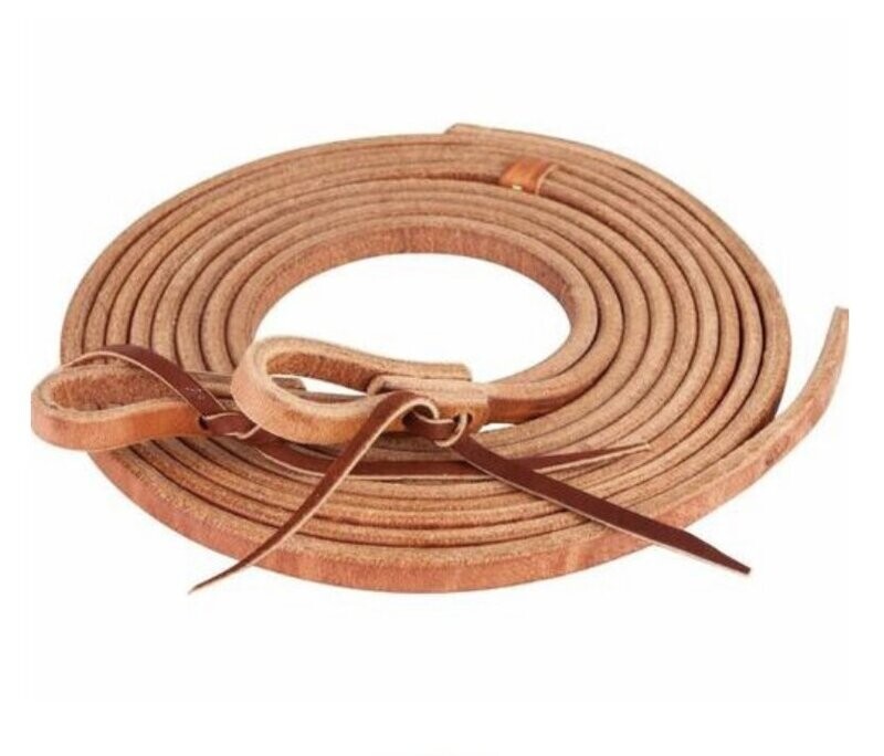 Berlin Leather Water Loop Split Reins 1/2" x 8'
