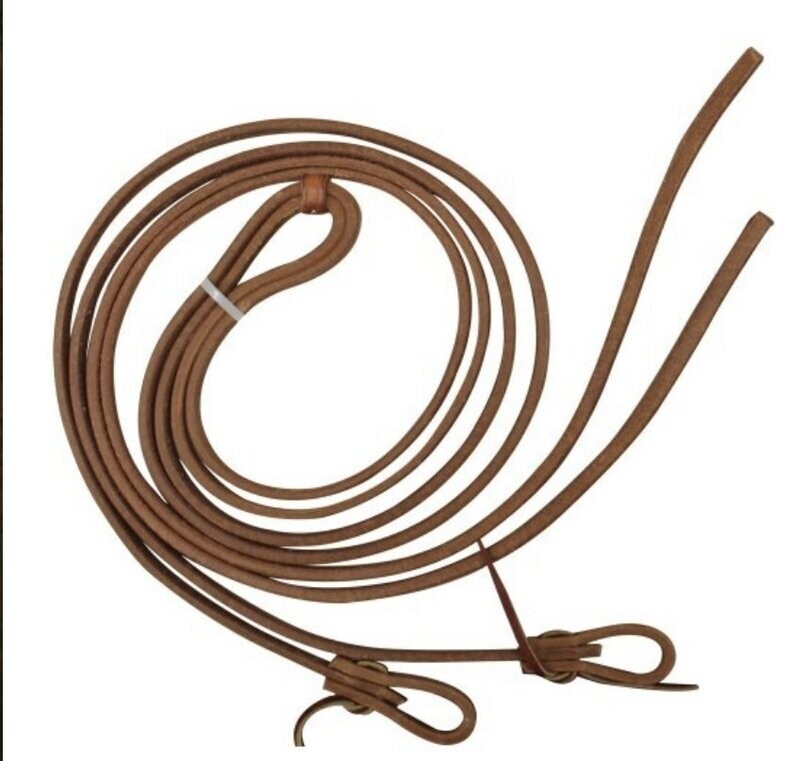 Berlin Leather Water Loop Split Reins 3/8" X 8'