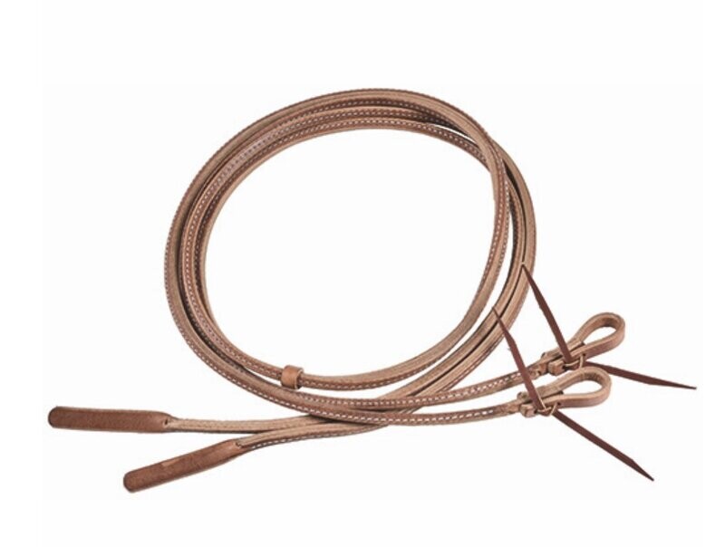 Berlin Leather Rolled Split Reins 3/8" x 8'