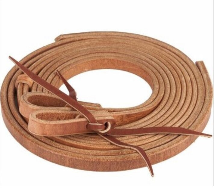 Berlin Leather Water Loop Split Reins 5/8" x 8'