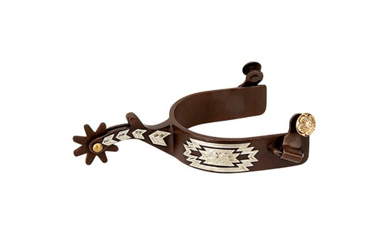 Men's Spurs with Engraved German Silver Trim