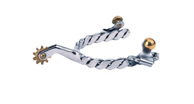 Weaver Men's Roping Spurs with Twisted Band