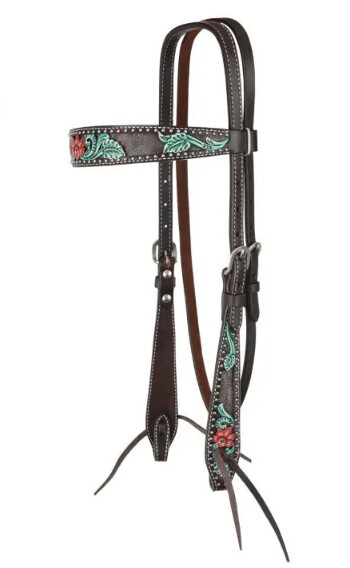 Circle Y Cactus Flower Filigree Browband Headstall