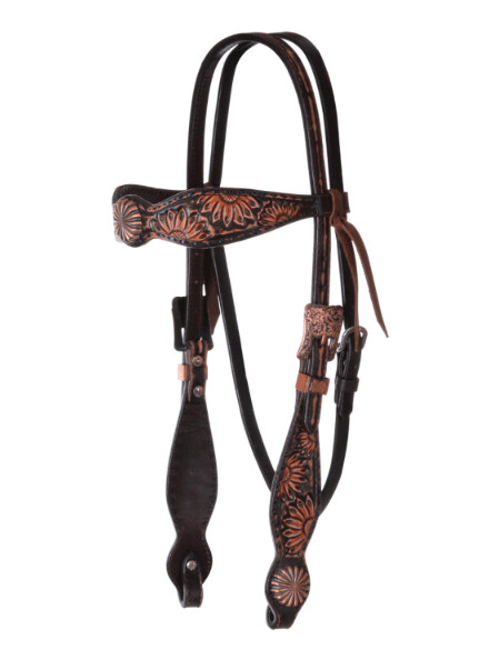 Circle Y Vintage Sunflower Browband Headstall