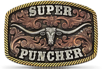 Montana Silversmiths Dale Brisby Super Puncher Longhorn Buckle