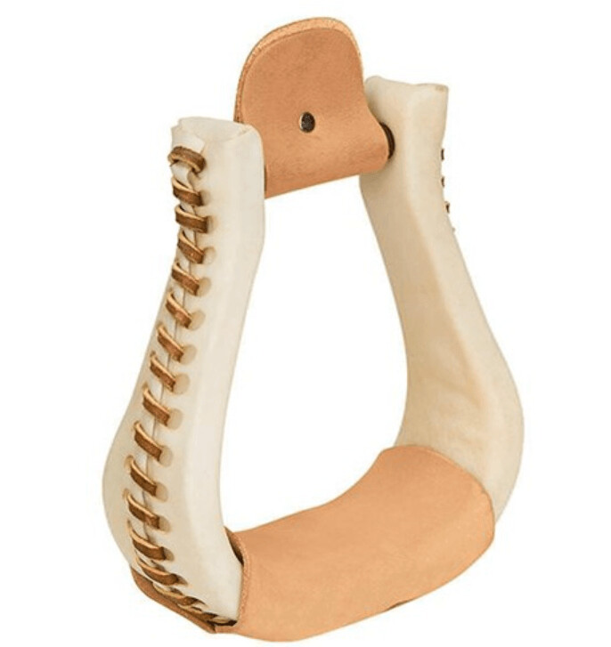 Weaver Rawhide Leather Covered Bell Stirrup 2-1/2"