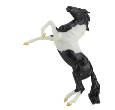 Breyer Black Pinto Rearing Mustang Horse Toy