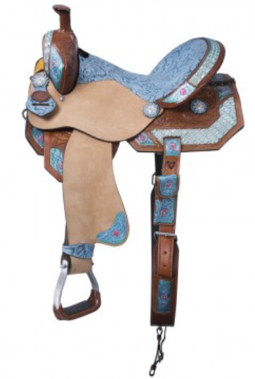 Tough 1 Silver Royal Southern Charm Collection Barrel Saddle - 13"
