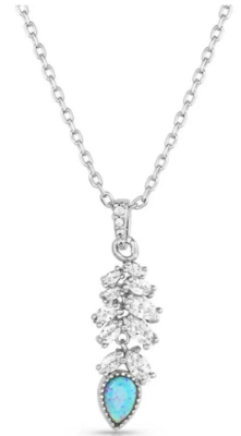 Montana Silversmiths Mystic Falls Opal Crystal Necklace