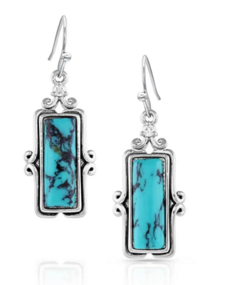 Montana Silversmiths Looking Glass Turquoise Earrings