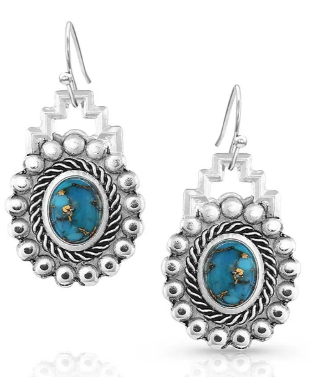 Blue Spring Turquoise Earrings