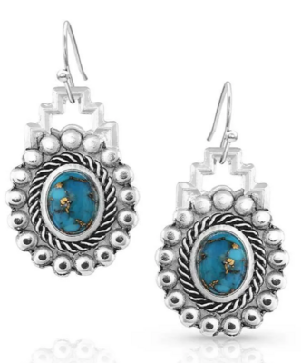 Montana Silversmiths Blue Spring Turquoise Earrings