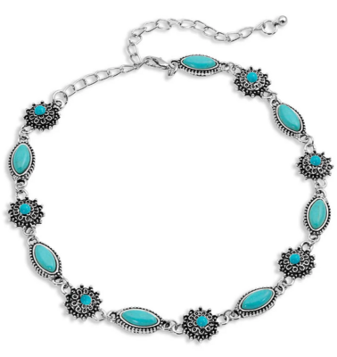 Montana Silversmiths Turquoise Filigree Choker Necklace Attitude Jewelry