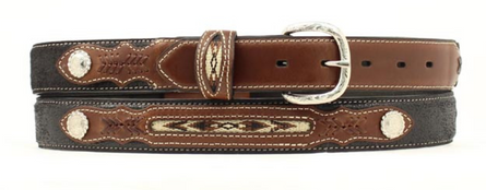 Boy's Black Southwestern Leather Belt