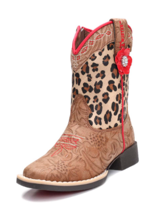 Twister Kid's Leopard Cowgirl Boots