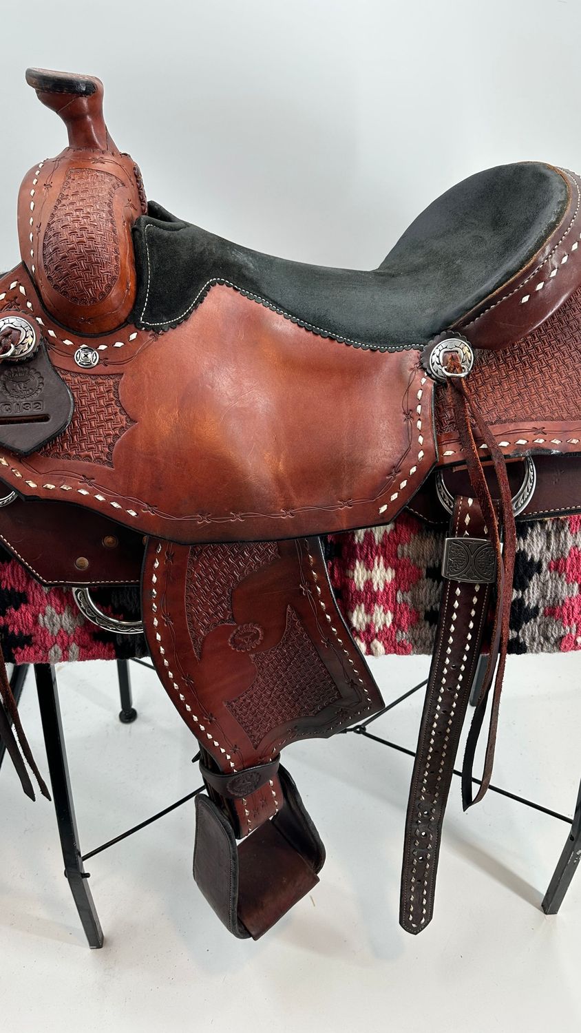 McCracken Ranch Pre-Owned Saddle + Matching Breast Collar