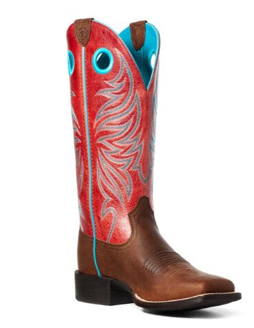 Ariat Women's Round Up Ryder Boot - Brown/Red Ariat Women's Round Up Ryder Boot - Brown/Red
