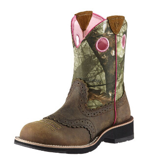 Ariat Kid's Fatbaby Cowgirl Western Boot - Camo