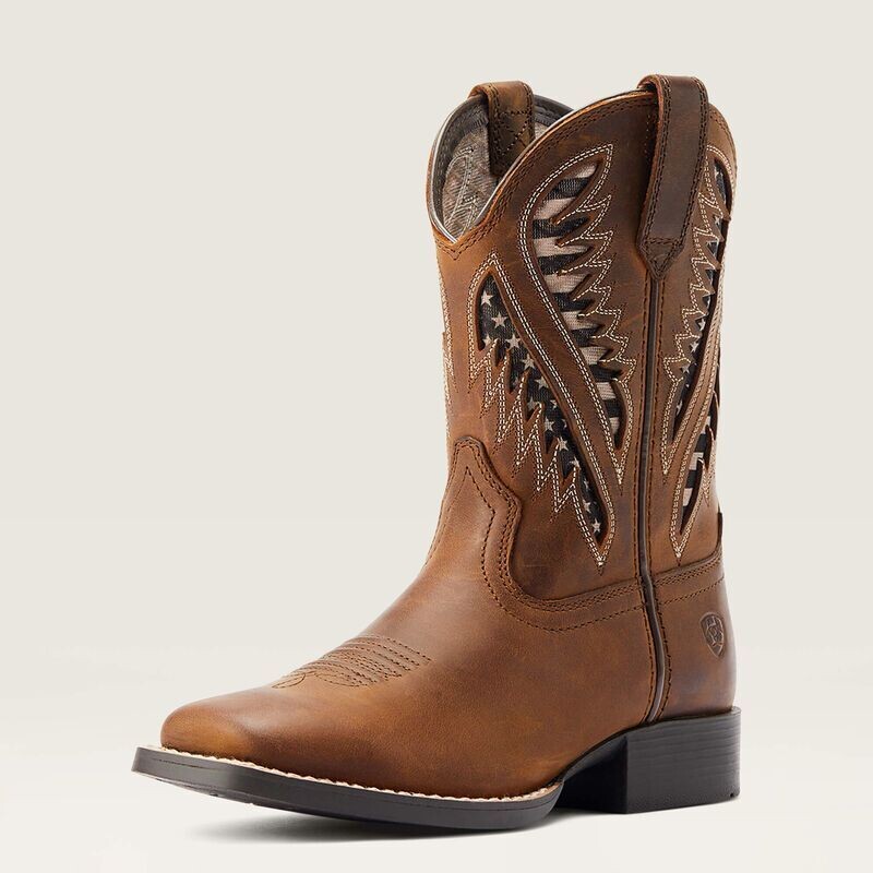 Ariat Kid's Quickdraw VentTEK Boot - Distressed Brown