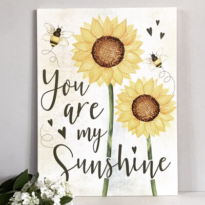 Sunflower & Bees Plaque