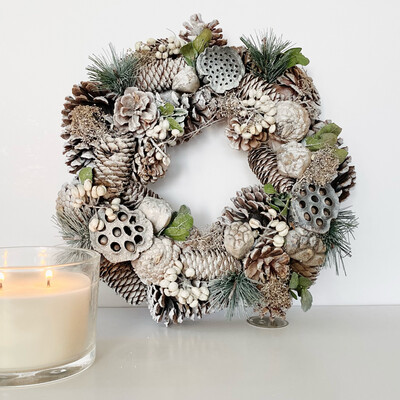Winter Pinecone Wreath