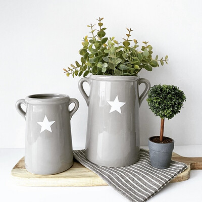 Grey Eared Star Vase - Large