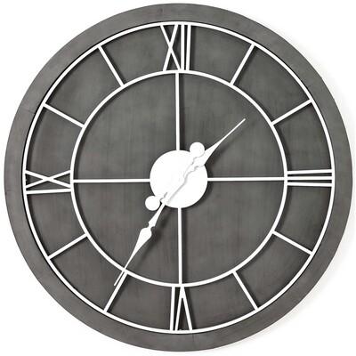 Williston Grey Round Wall Clock
