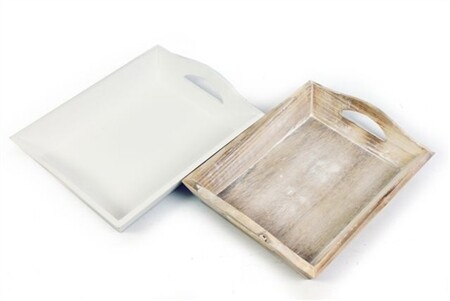 White Rustic Tray