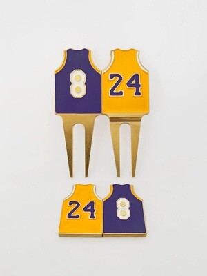 Kobe #8 & #24 Divot Tool & Ball Markers Kobe #8 & #24 Divot Tool & Ball Markers