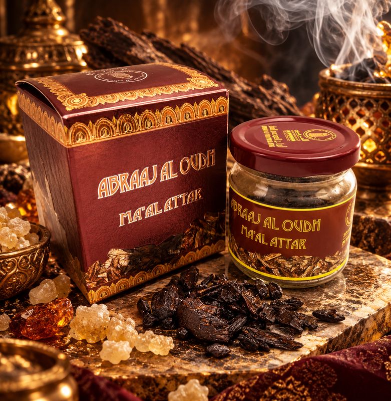 Abraaj Al Oudh Ma'al Attar 50grms