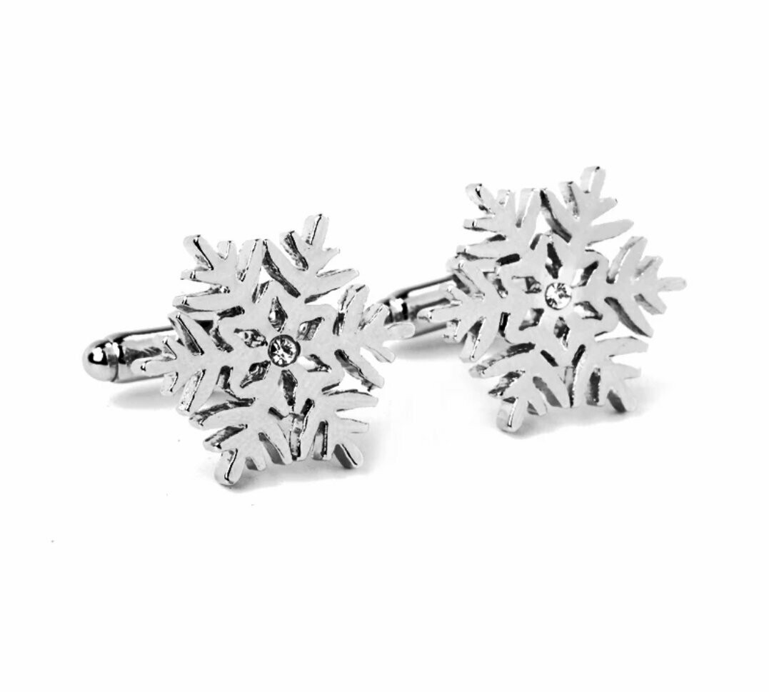 Botões de punho "Flocos de neve"
