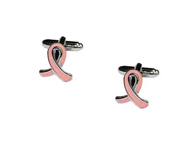 Botões de punho "Laço cor de rosa"