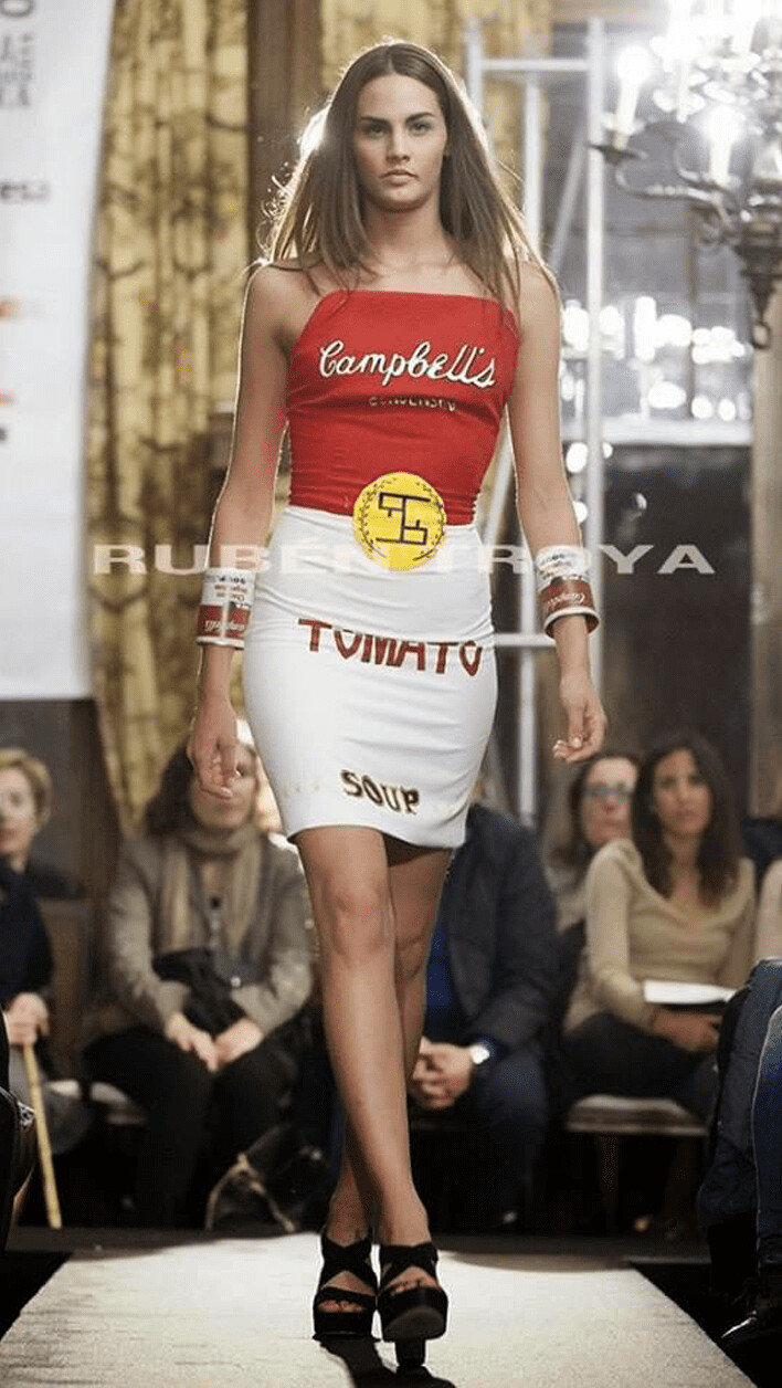 Vestido coctel "Lata Campbells"