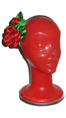 Tocado "Rosas, lazo raso"