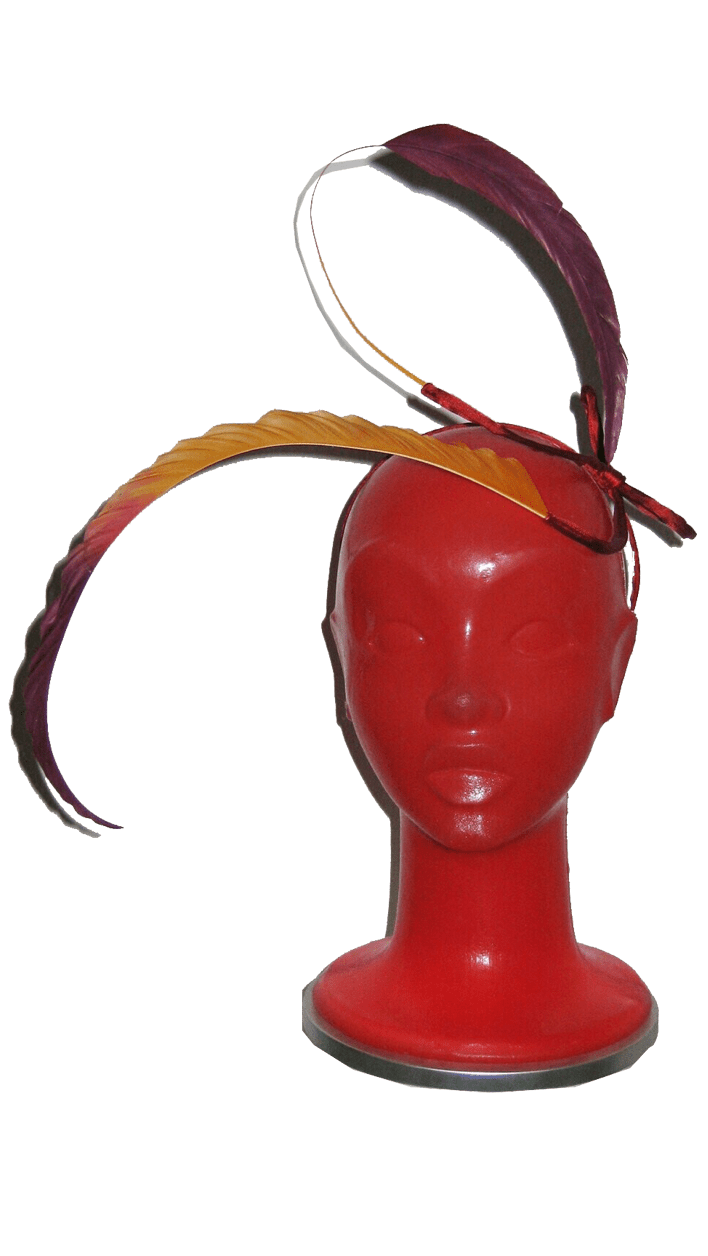 Tocado "Lazo con plumas"