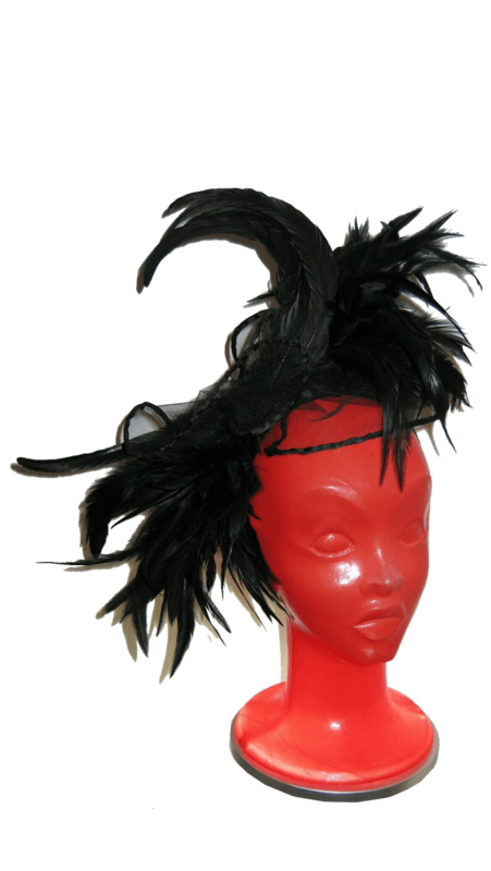 Tocado Tocado "Bouqué de plumas negras"