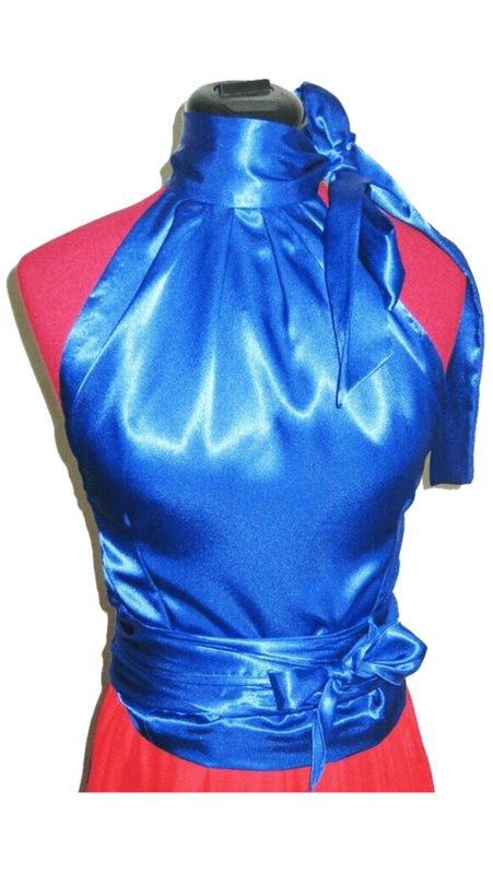 Top azul-elétrico