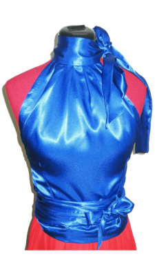 Top azul-elétrico