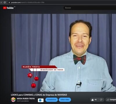 Vídeo (10 minutos) dedicado en el feed (canal) de Rubén Troya en YouTube