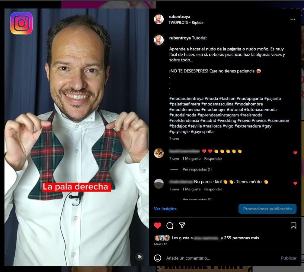 Reels dedicado para  feed  de Rubén Troya Instagram
