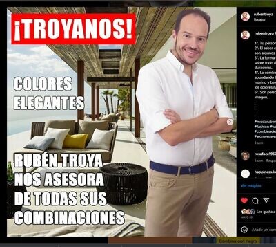 Post protagonizado para a el feed (red social)  de Rubén Troya en INSTAGRAM