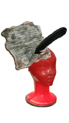 Tocado "borrador de El Quijote"