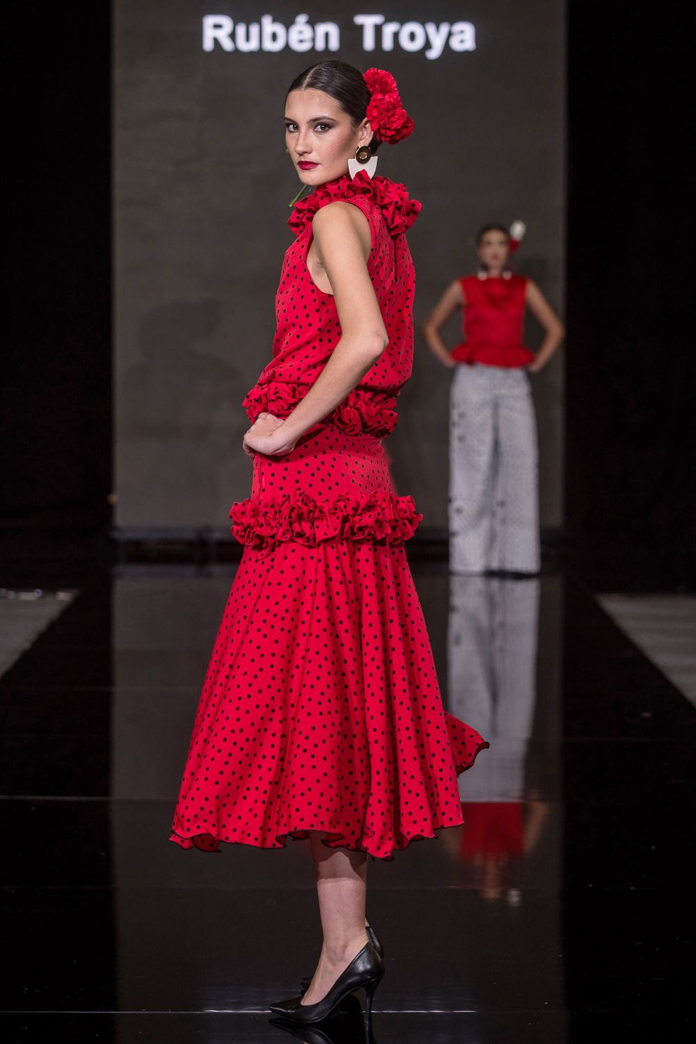 FALDA  DOBLE VOLANTE