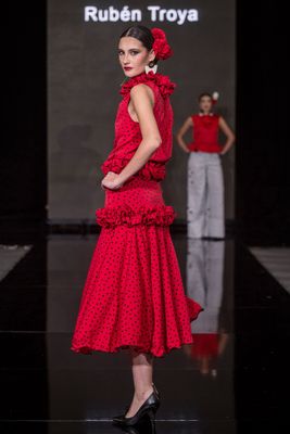 FALDA  DOBLE VOLANTE