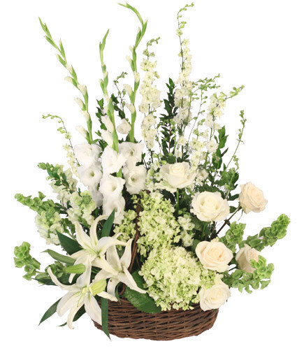 sympathy flower arrangement
