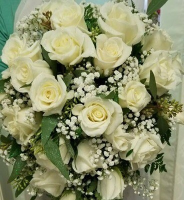 cascading bridal bouquet